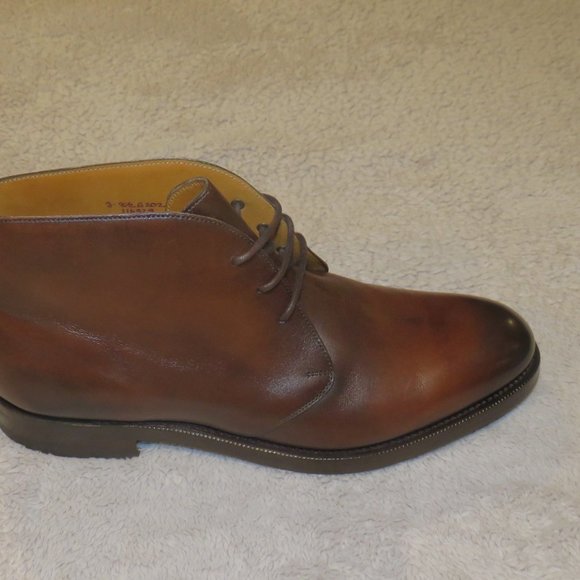 Edward Green Banbury Dark Oak Brown Leather Chukka Boots 8.5 E NWB main image 12